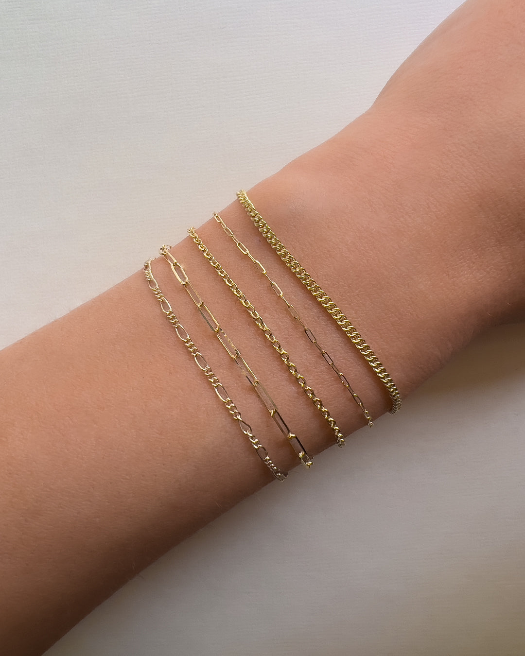 14k Gold Figaro Chain Bracelet Chains Zoe Lev Jewelry