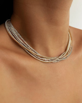 4 Prong Diamond Tennis Necklace