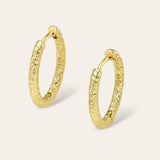 Textured Hoop Earrings Vermeil Zoe Lev Jewelry
