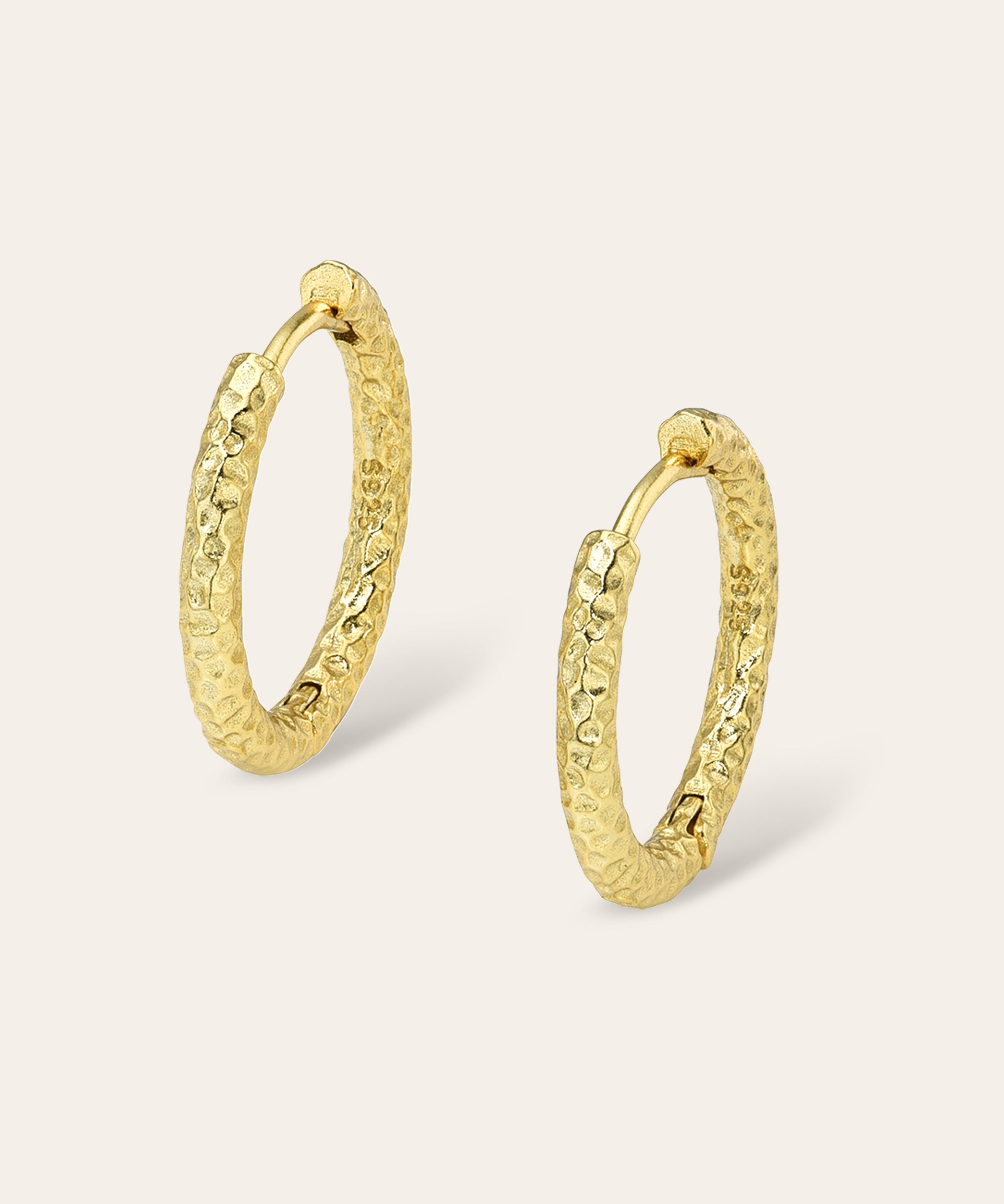 Textured Hoop Earrings Vermeil Zoe Lev Jewelry