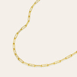 Textured Paper Clip Chain Necklace Vermeil Zoe Lev Jewelry