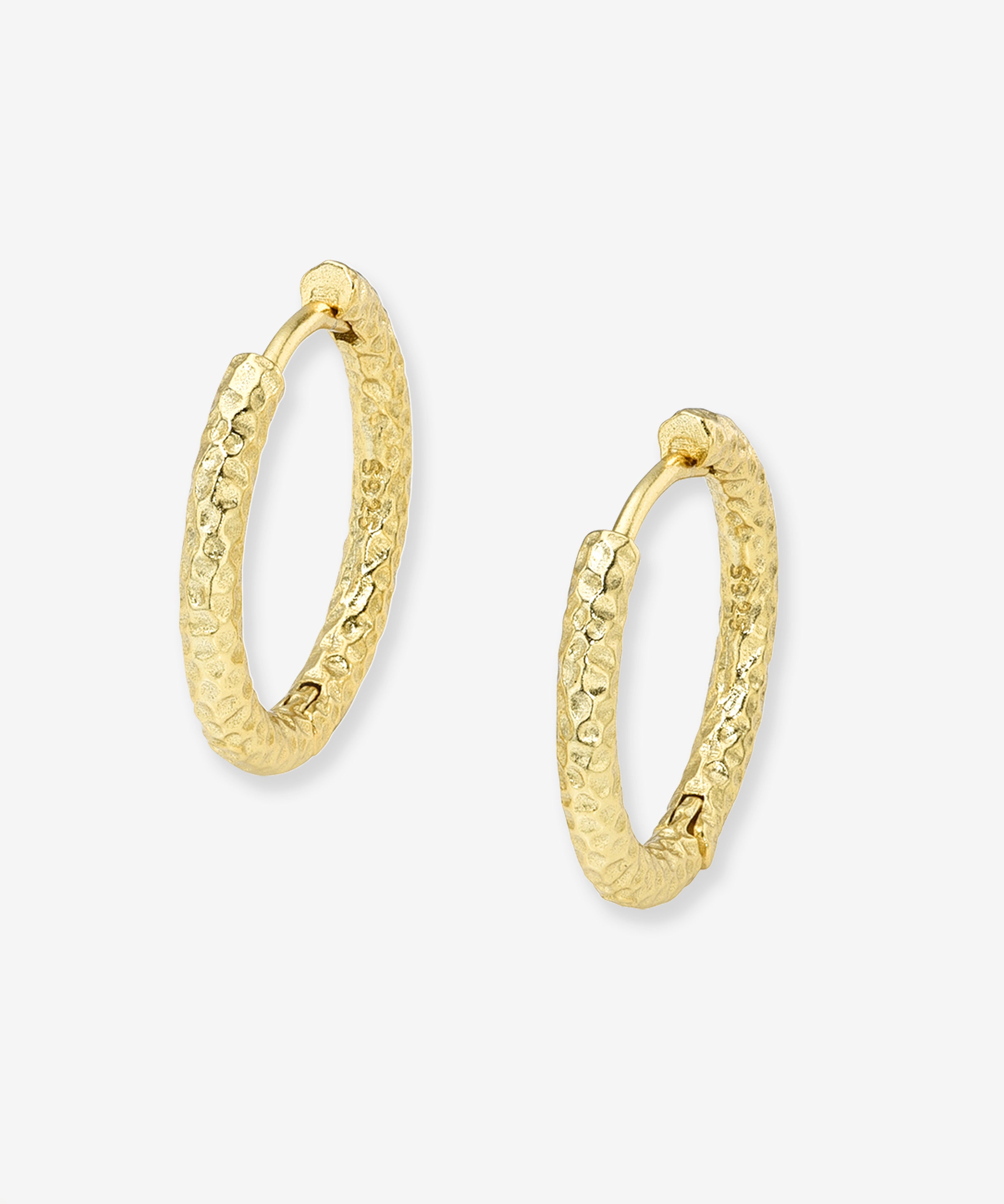 Textured Hoop Earrings Vermeil Zoe Lev Jewelry