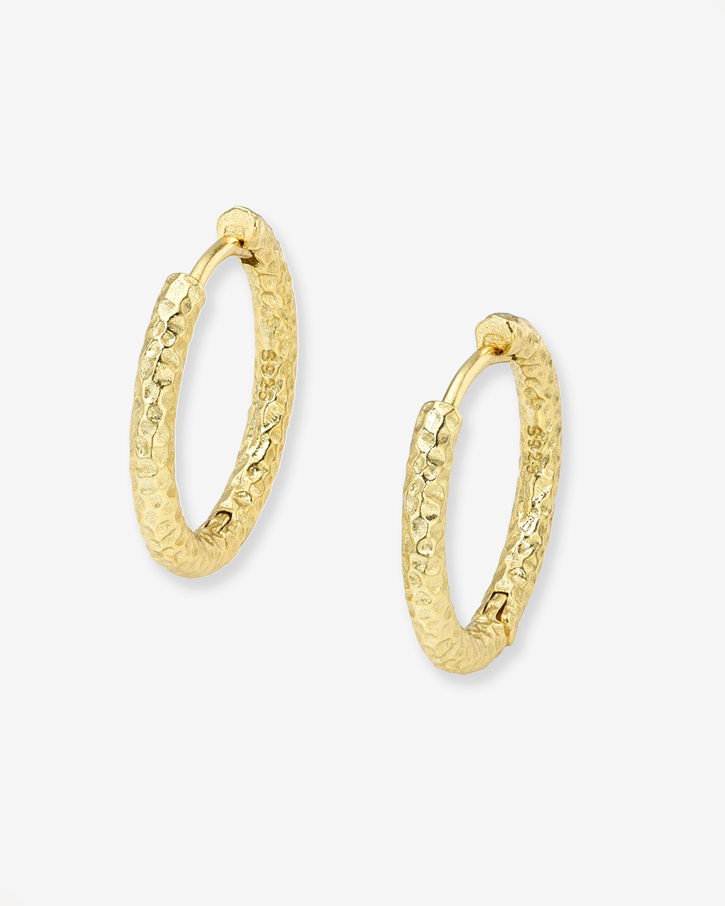 Textured Hoop Earrings Vermeil Zoe Lev Jewelry