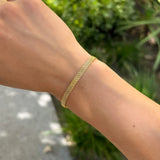 Flat Mesh Chain Bracelet Vermeil Zoe Lev Jewelry