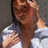 Textured Paper Clip Chain Necklace Vermeil Zoe Lev Jewelry