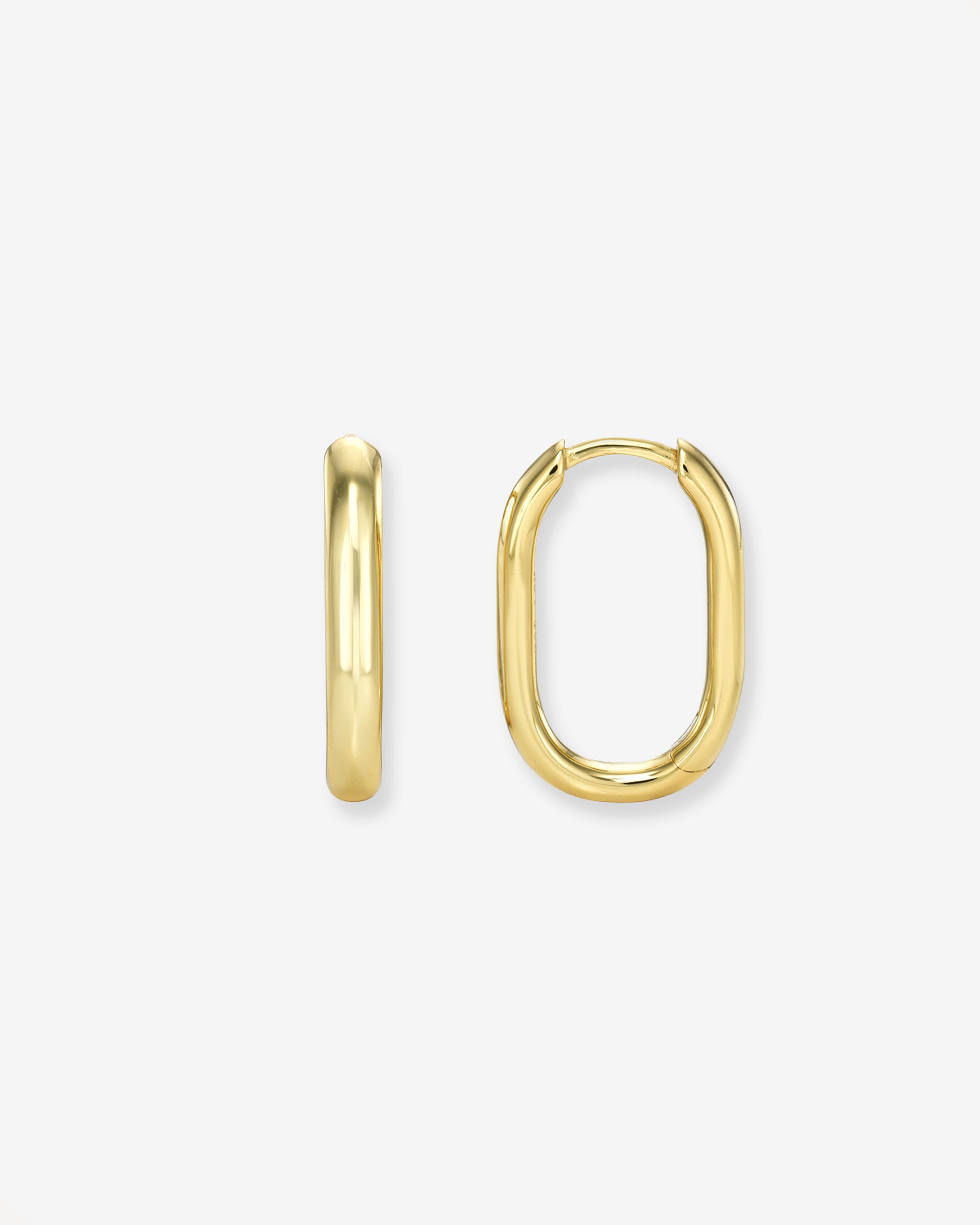 Thick Oval Hoops Vermeil Zoe Lev Jewelry