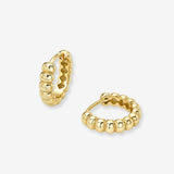 Thick Beaded Huggie Earrings Vermeil Zoe Lev Jewelry