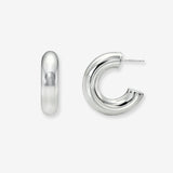 Thick Half Hoop Studs Vermeil Zoe Lev Jewelry