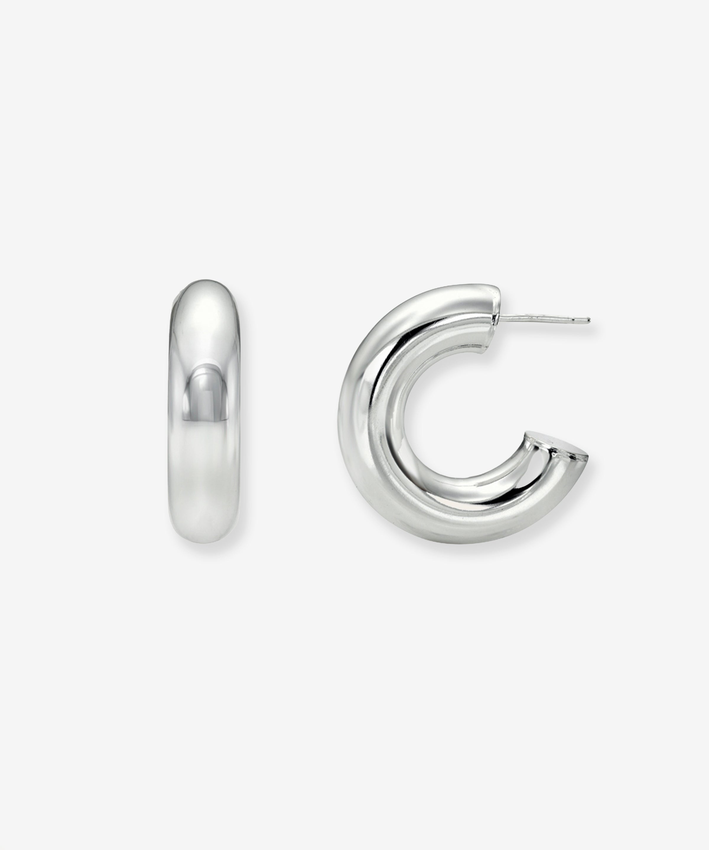 Thick Half Hoop Studs Vermeil Zoe Lev Jewelry