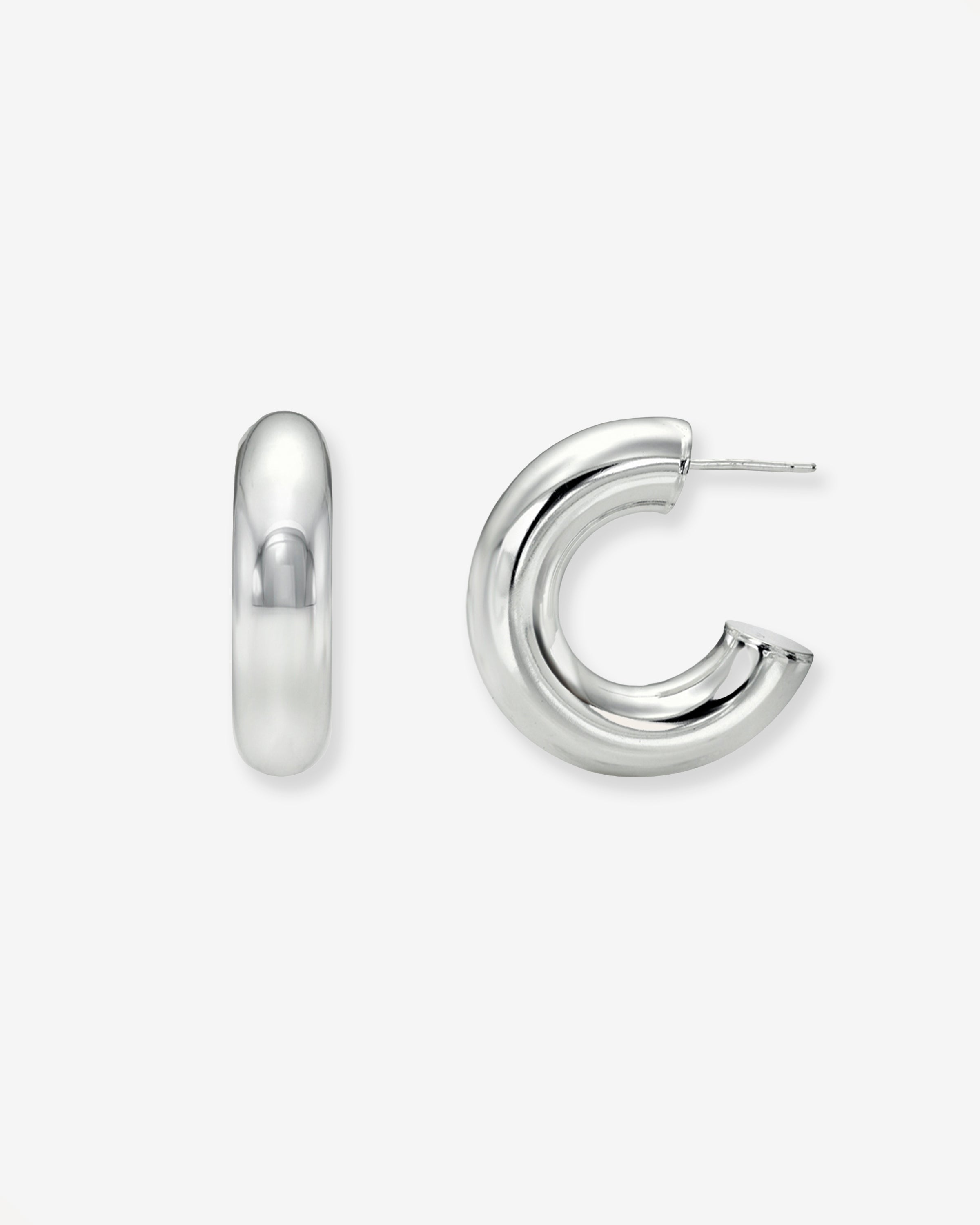 Thick Half Hoop Studs Vermeil Zoe Lev Jewelry
