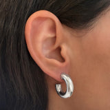 Thick Half Hoop Studs Vermeil Zoe Lev Jewelry