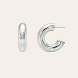Thick Half Hoop Studs Vermeil Zoe Lev Jewelry Sterling Silver