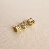 14K Yellow Gold Thick Ribbed Heirloom Charm SAMPLE SALE Zoe Lev Jewelry