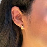 Diamond Thick Huggie Earrings Hoops & Huggies Zoe Lev Jewelry