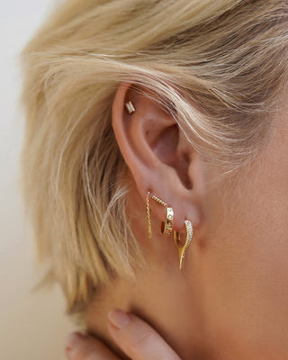 14k Gold Cable Link Threader Earrings