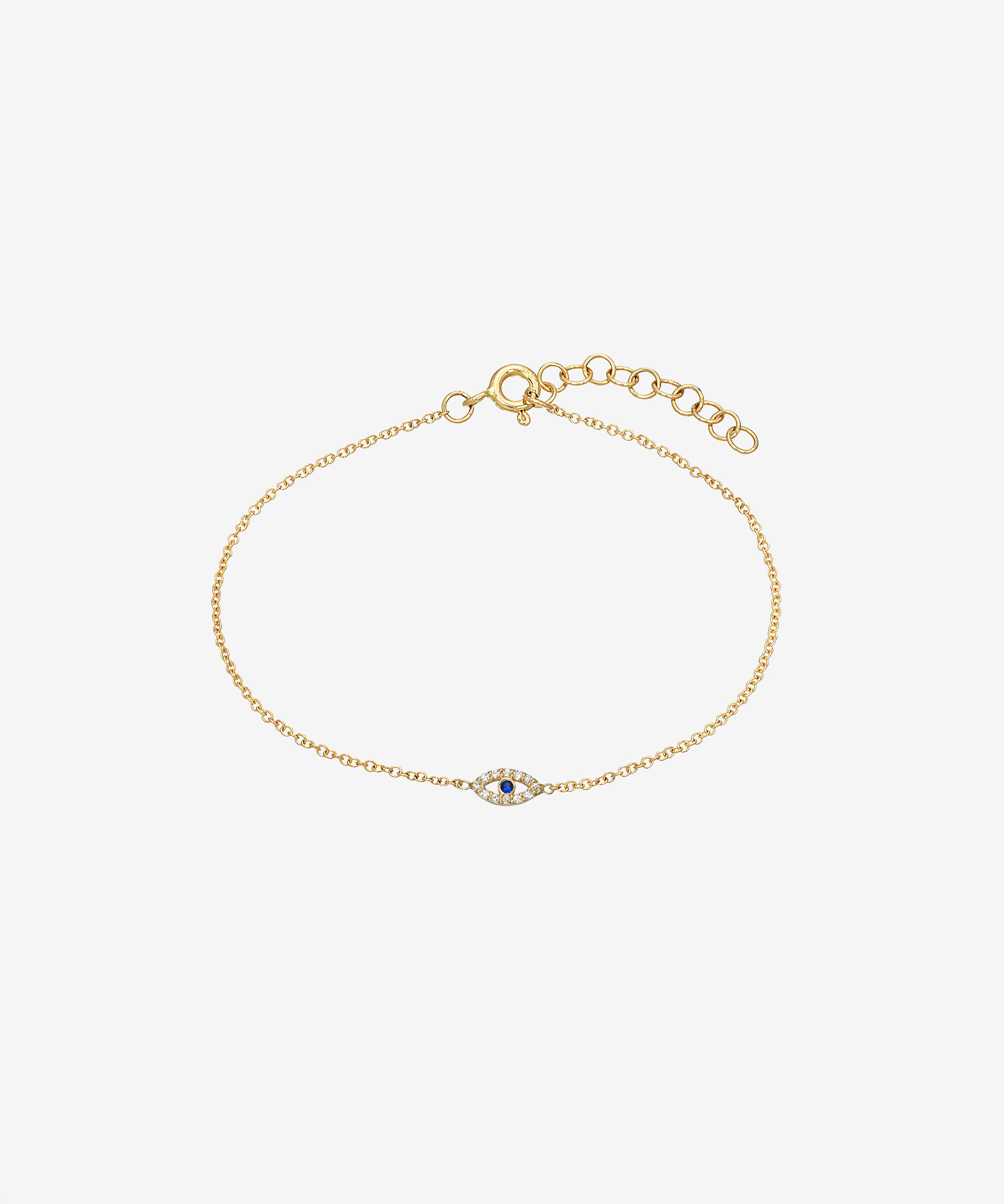 Tiny Diamond Evil Eye Anklet Zoe Lev Jewelry