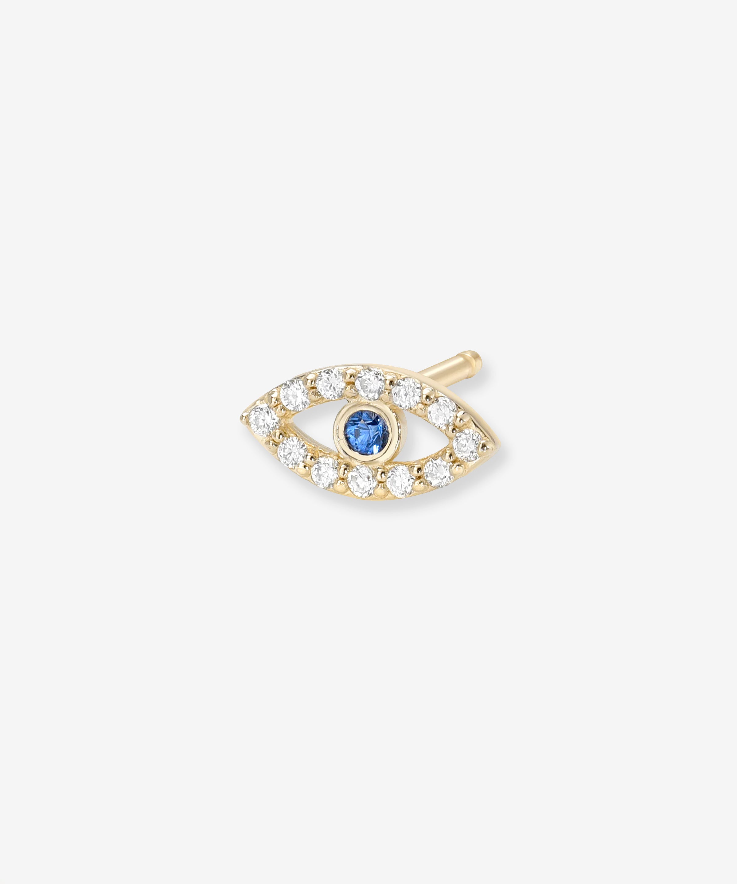 Tiny Diamond Evil Eye Stud Earring Zoe Lev Jewelry
