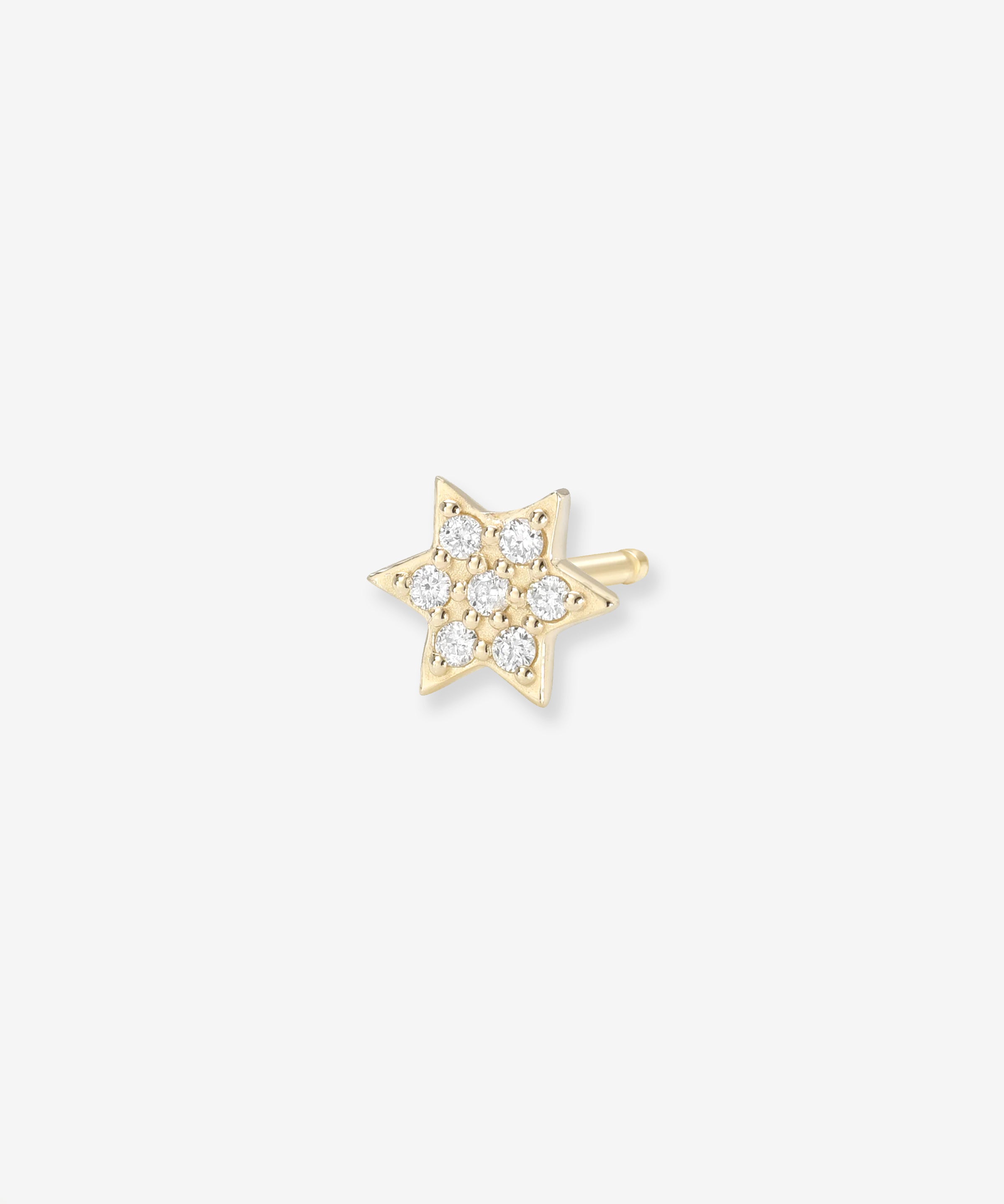 Tiny Diamond Star of David Stud Earring Zoe Lev Jewelry