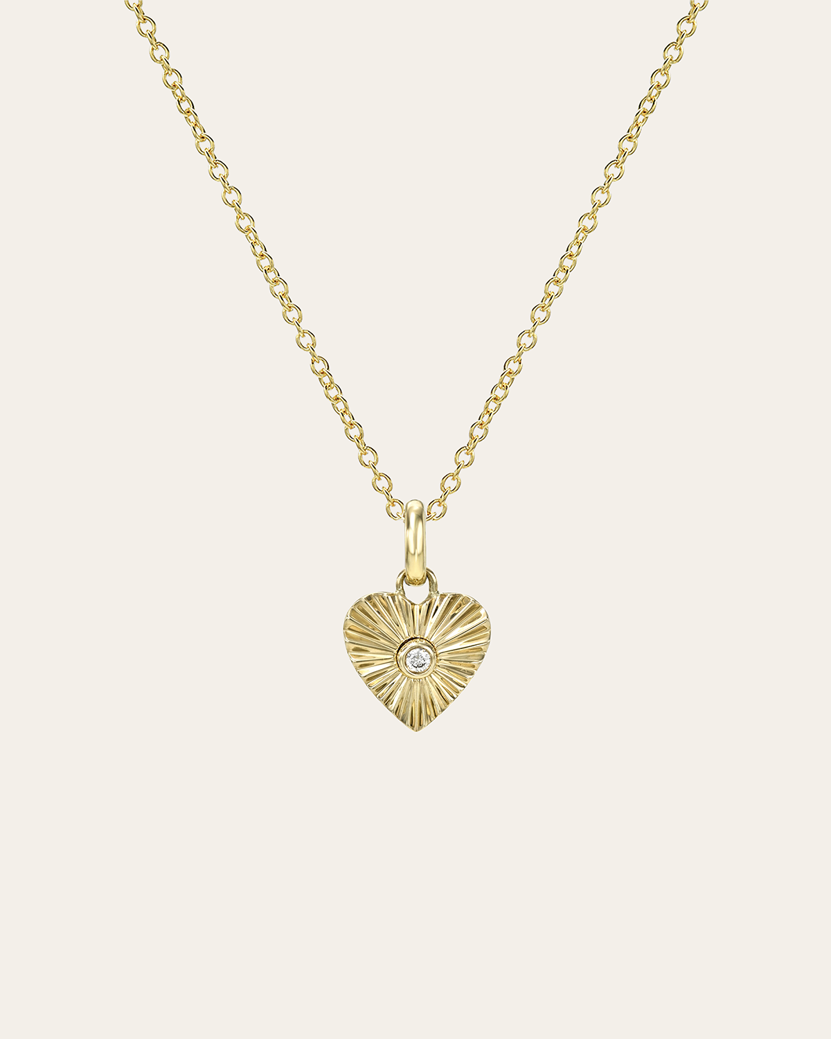 Tiny One Love Heart Necklace Zoe Lev Jewelry