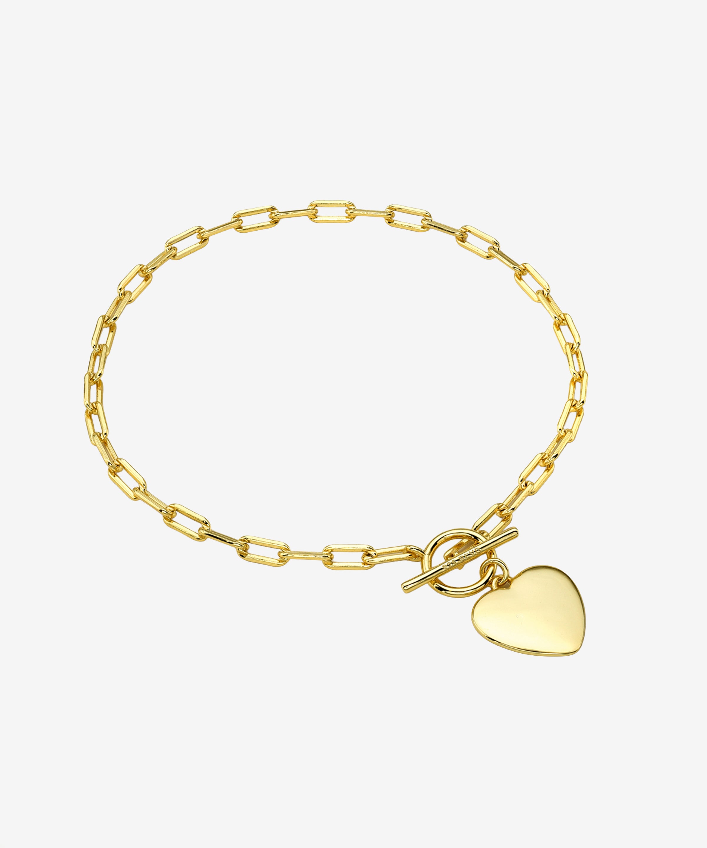 Toggle Heart Bracelet Vermeil Zoe Lev Jewelry