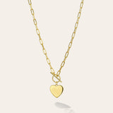 Toggle Heart Necklace Vermeil Zoe Lev Jewelry
