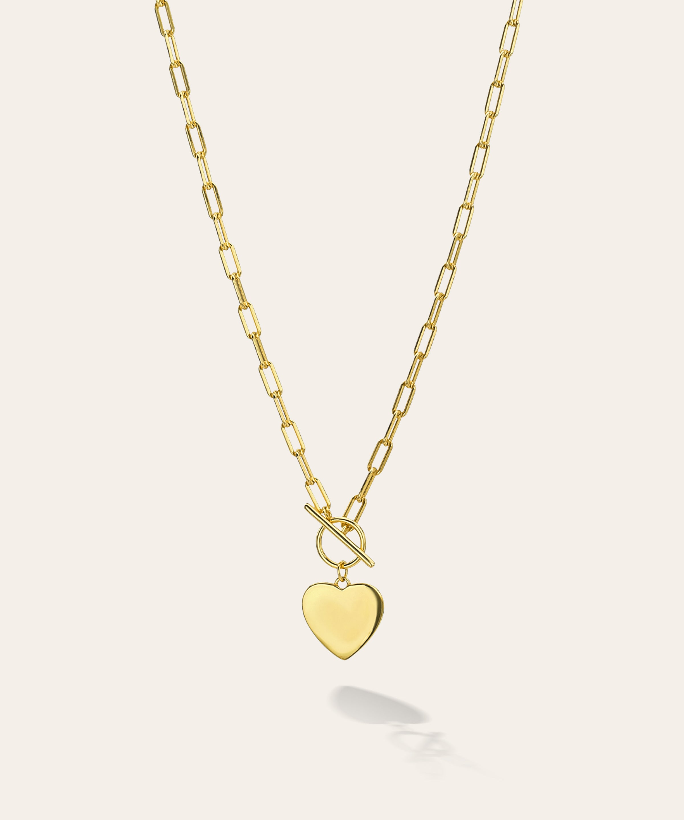 Toggle Heart Necklace Vermeil Zoe Lev Jewelry