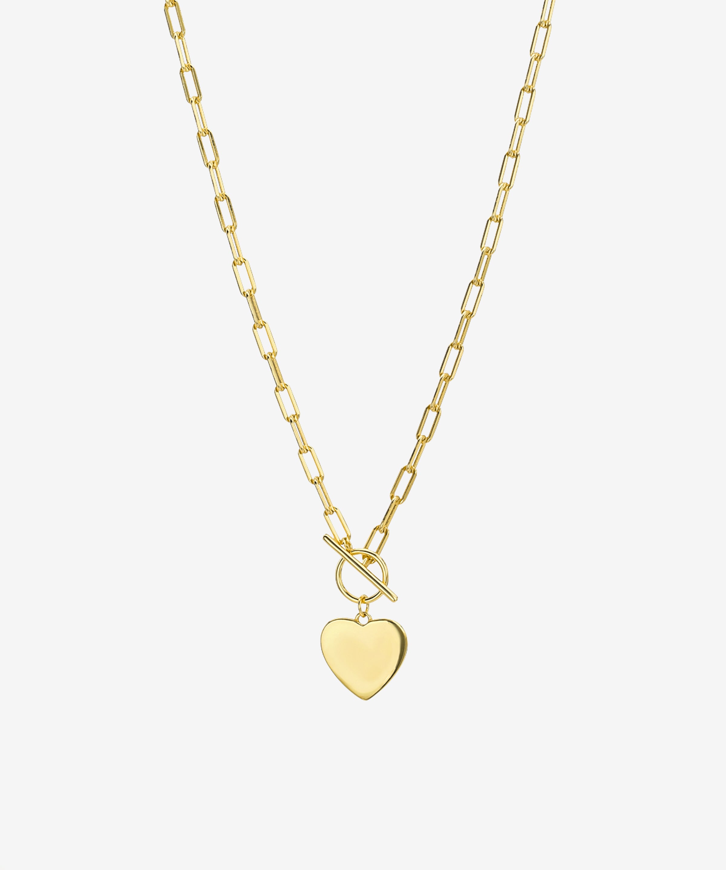 Toggle Heart Necklace Vermeil Zoe Lev Jewelry