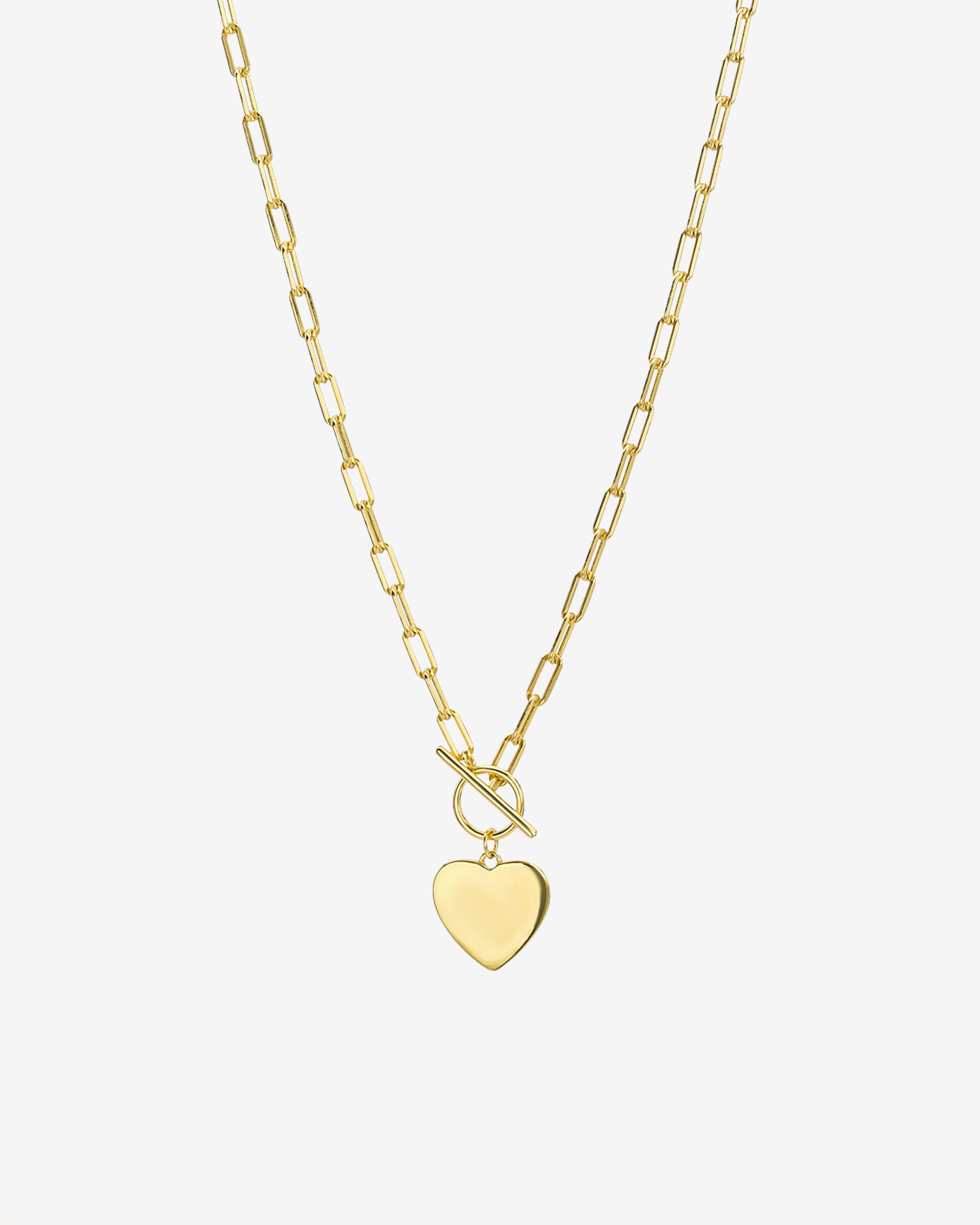 Toggle Heart Necklace Vermeil Zoe Lev Jewelry