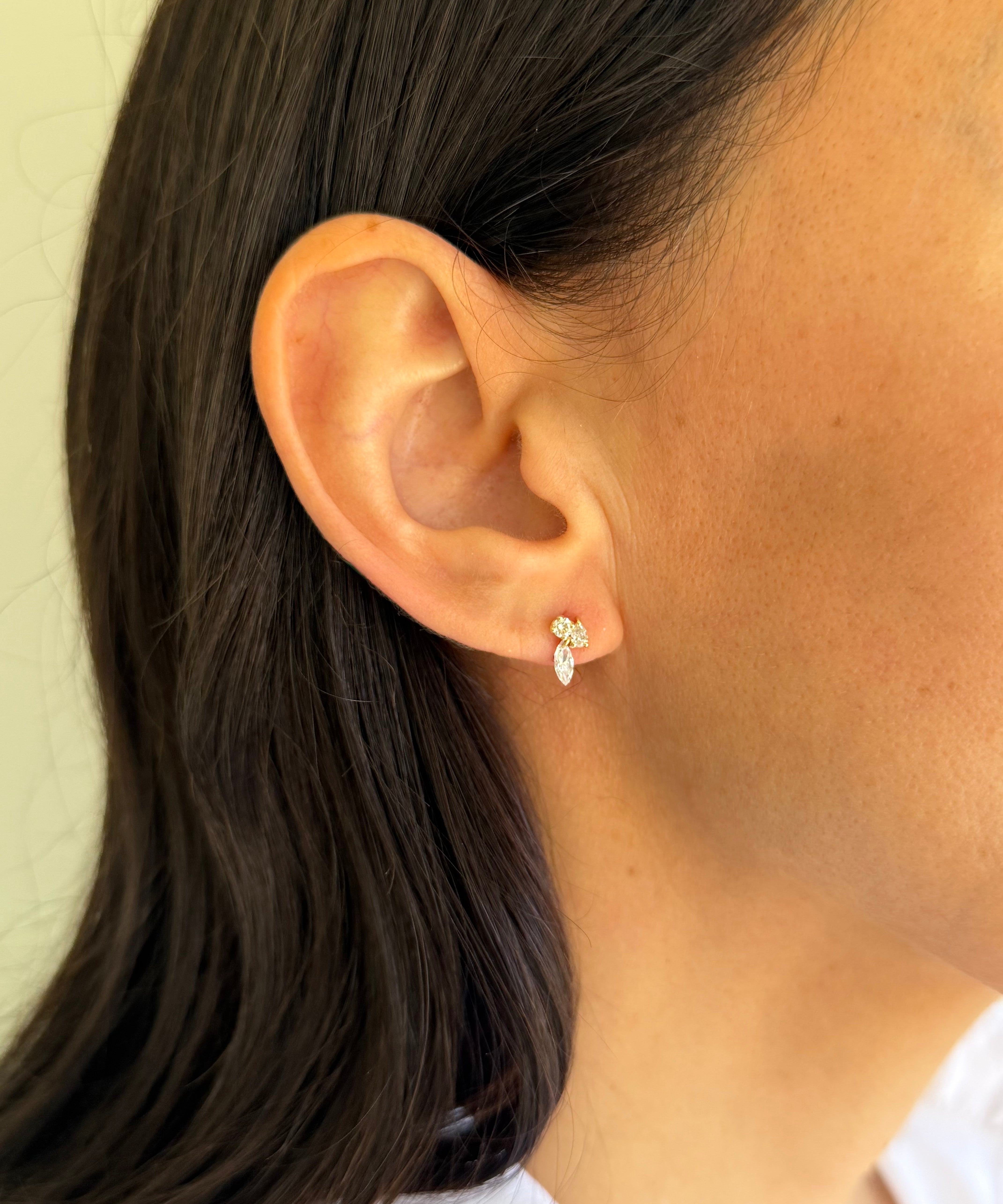 Toi et Moi et Nous Lab Diamond Stud Studs Zoe Lev Jewelry
