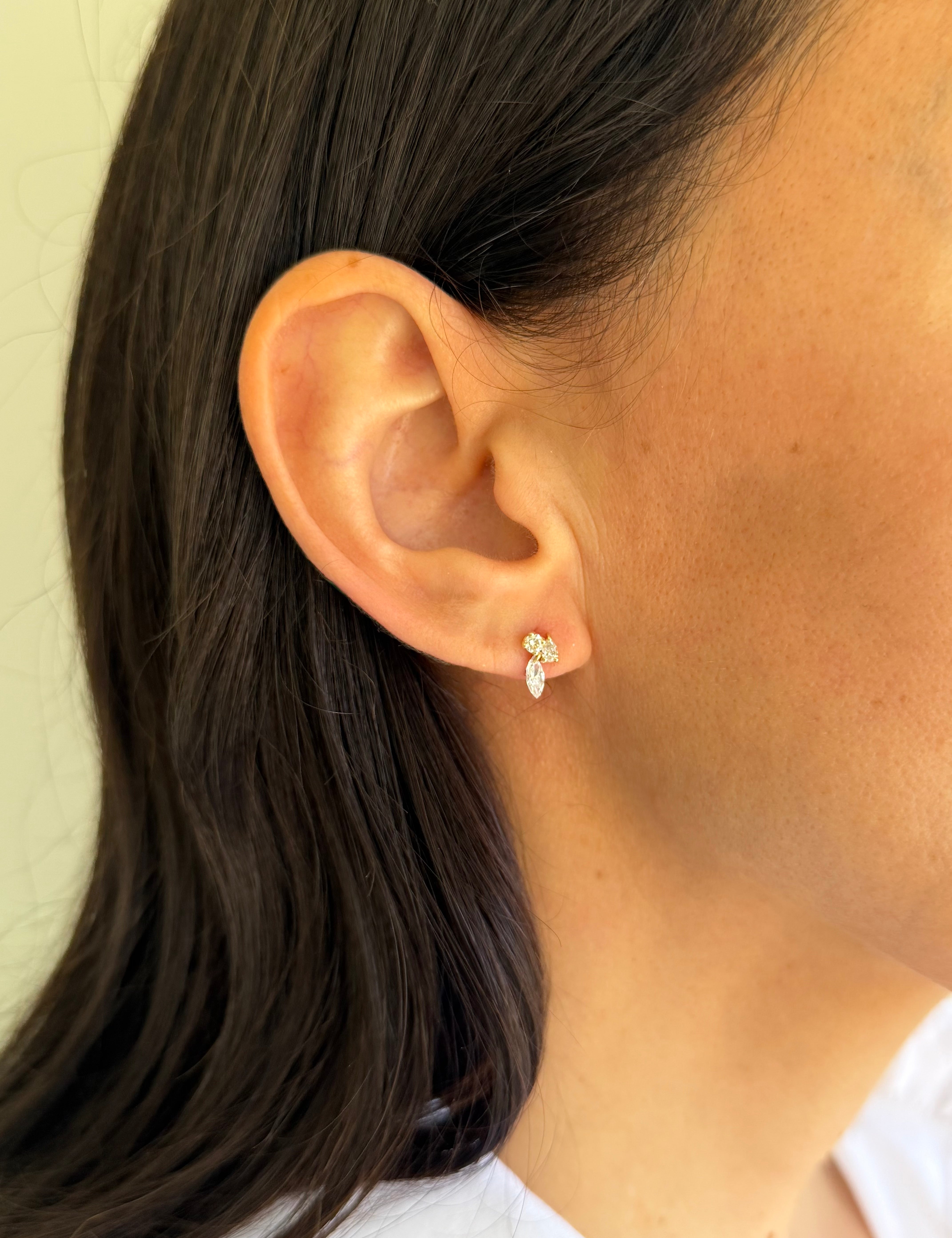 Toi et Moi et Nous Lab Diamond Stud Studs Zoe Lev Jewelry
