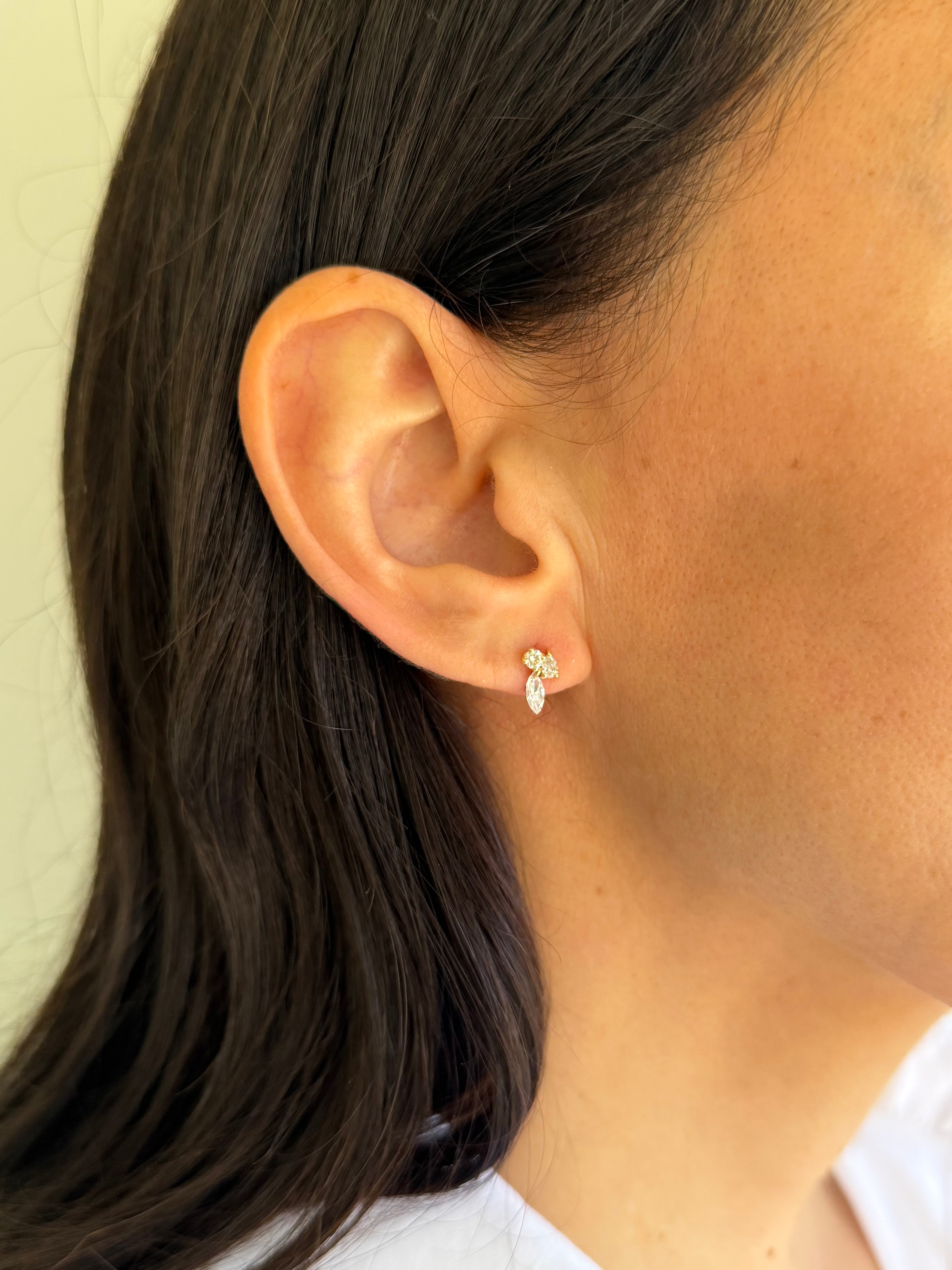 Toi et Moi et Nous Lab Diamond Stud Studs Zoe Lev Jewelry