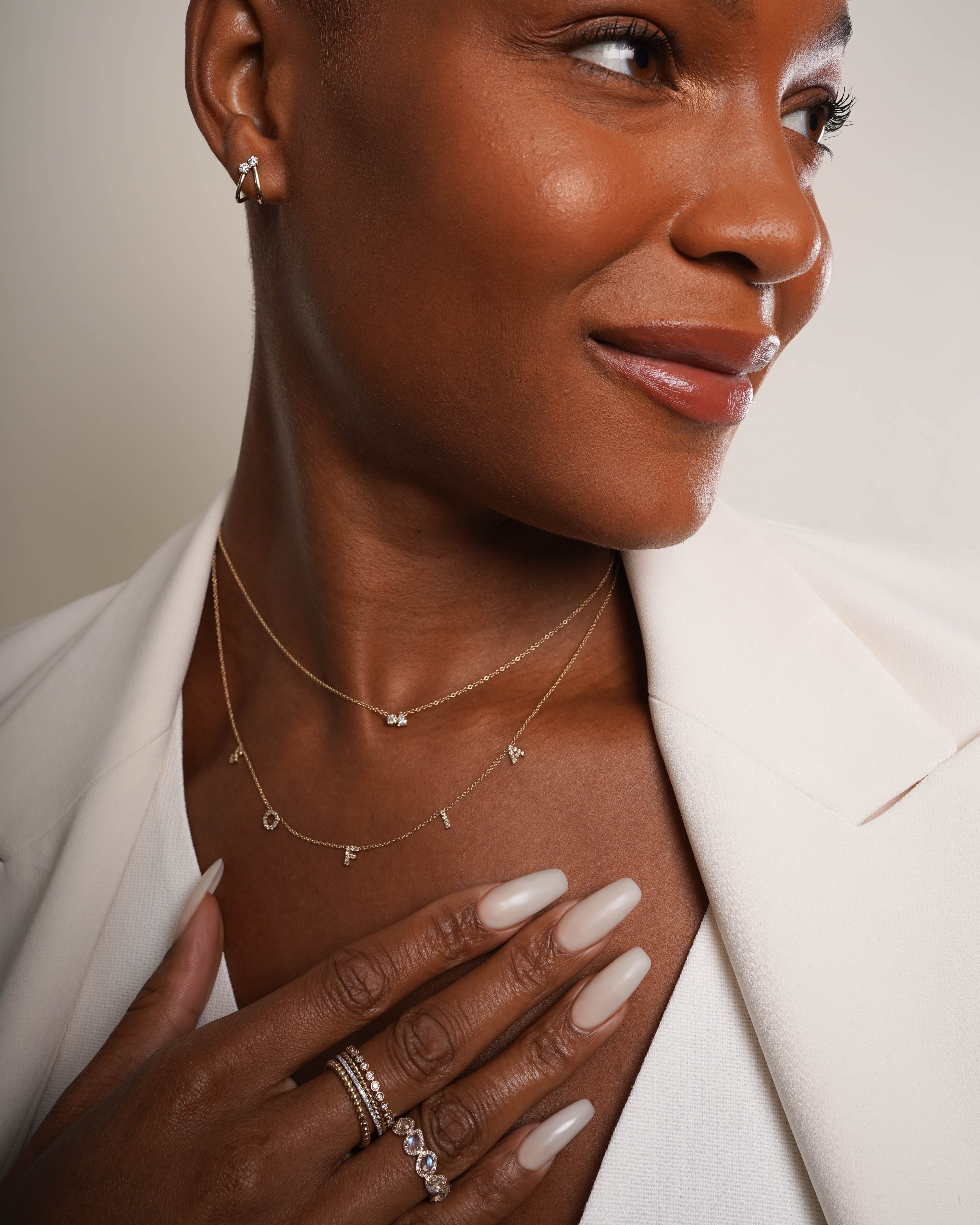 Diamond Toi et Moi Necklace Zoe Lev Jewelry