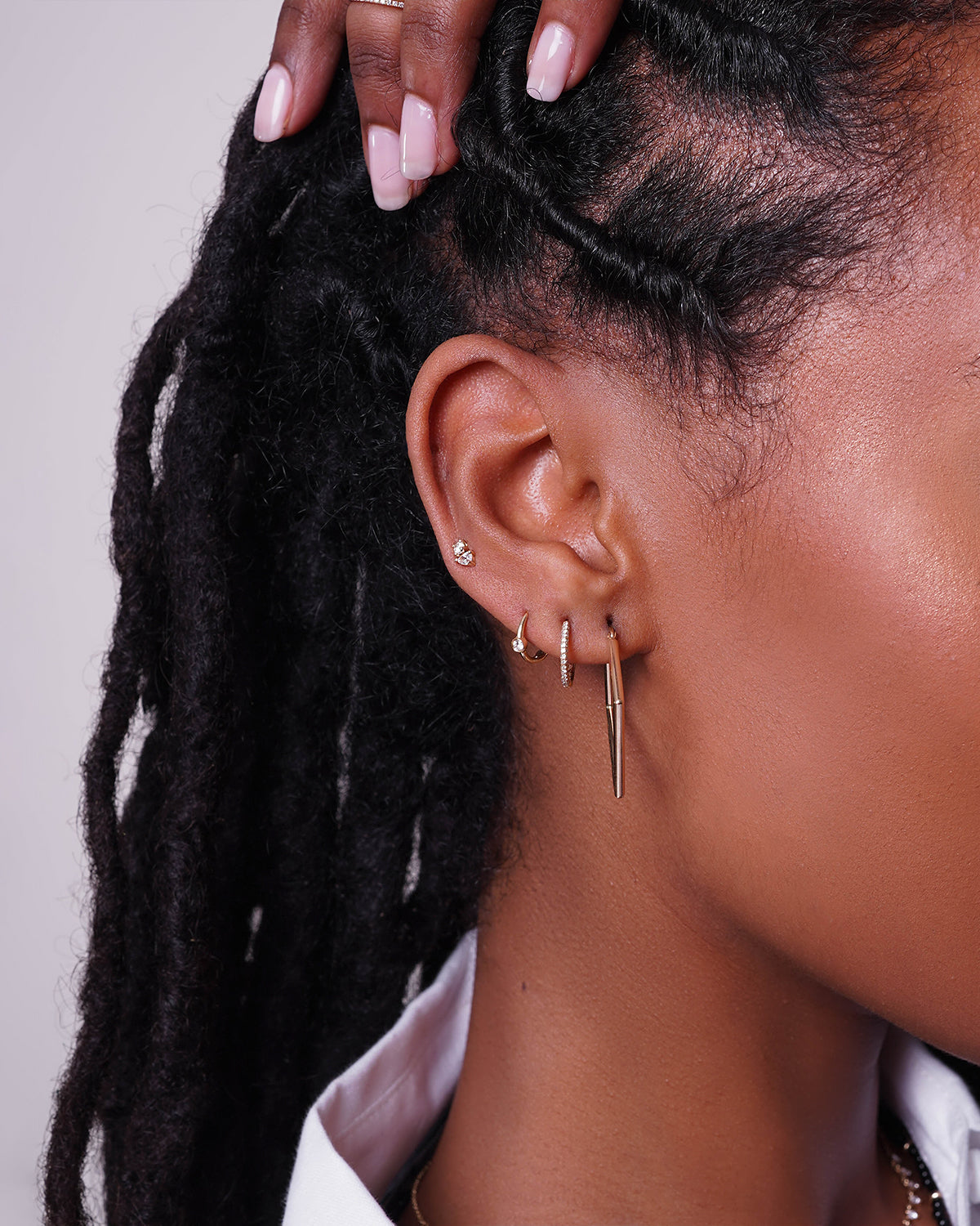 Diamond Toi et Moi Stud Earrings Zoe Lev Jewelry