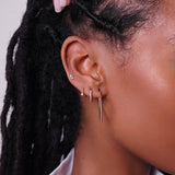 Diamond Bezel Hoop Earrings Hoops & Huggies Zoe Lev Jewelry