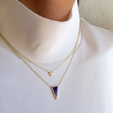 Diamond Trillion Necklace Zoe Lev Jewelry