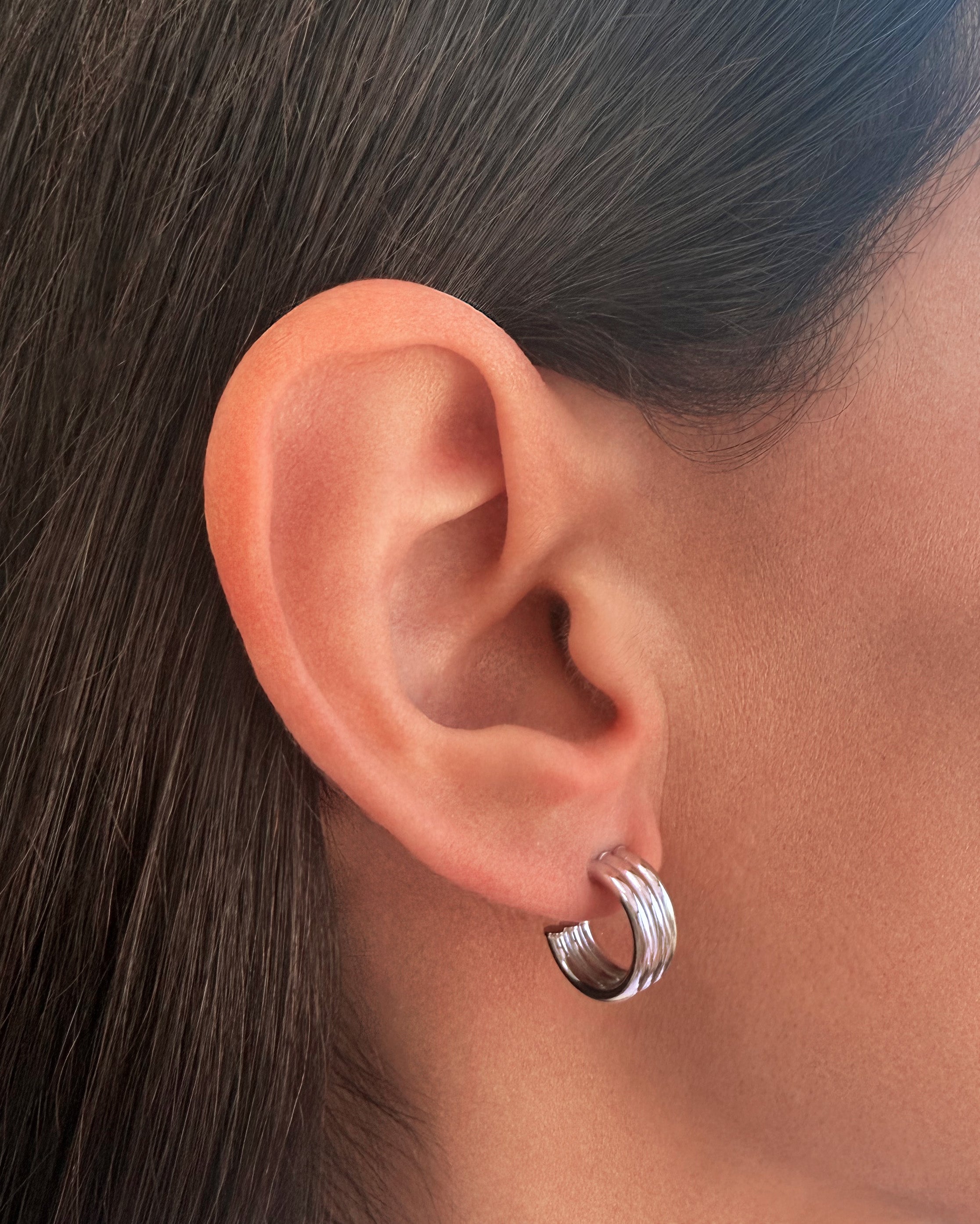 Trio Half Hoop Studs Vermeil Zoe Lev Jewelry