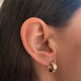 Trio Half Hoop Studs Vermeil Zoe Lev Jewelry