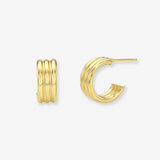 Trio Half Hoop Studs Vermeil Zoe Lev Jewelry