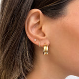 14k Gold Trio Hoop Earrings Hoops & Huggies Zoe Lev Jewelry