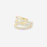 Triple Diamond Ear Cuff Zoe Lev Jewelry