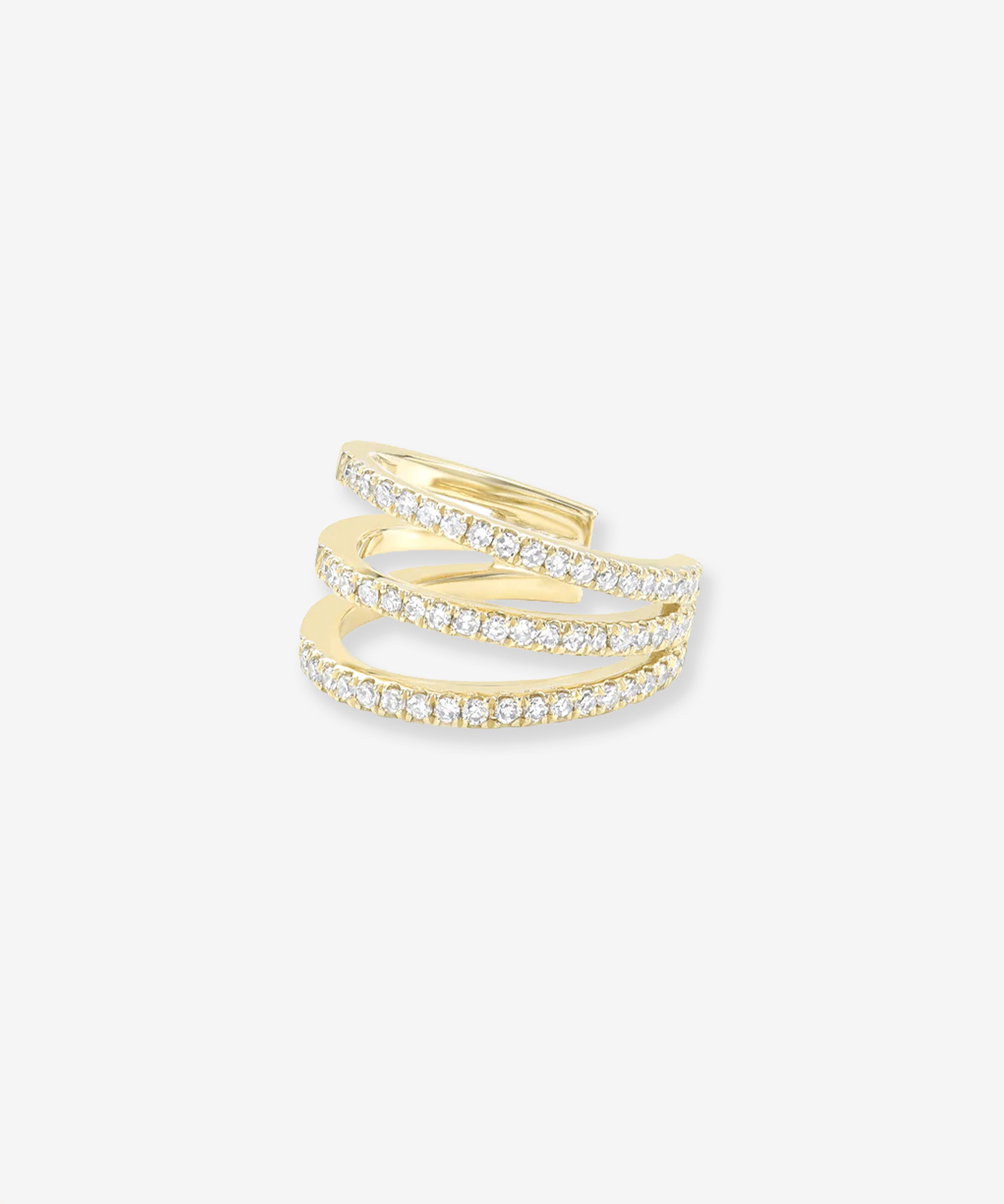 Triple Diamond Ear Cuff Zoe Lev Jewelry