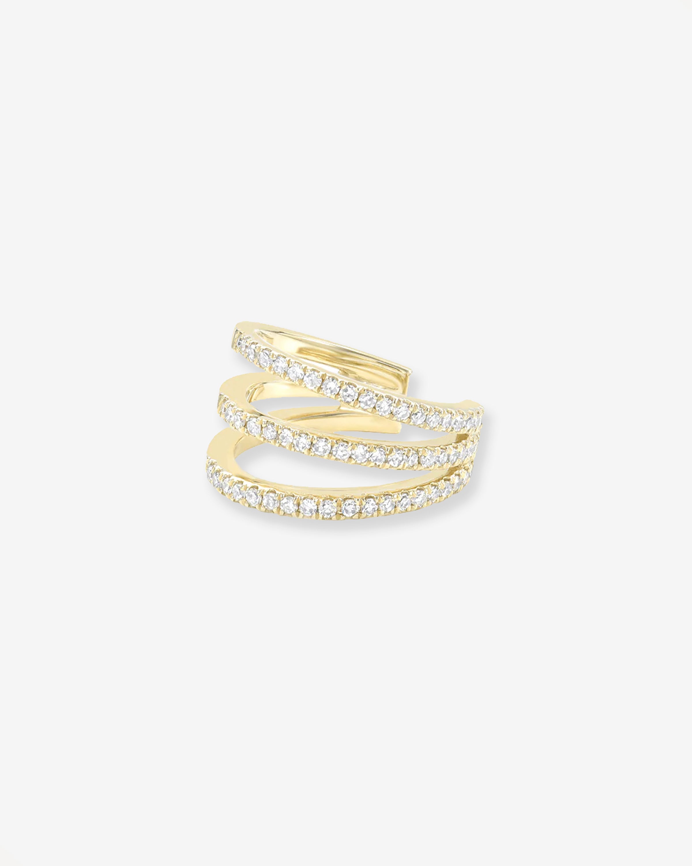 Triple Diamond Ear Cuff Zoe Lev Jewelry