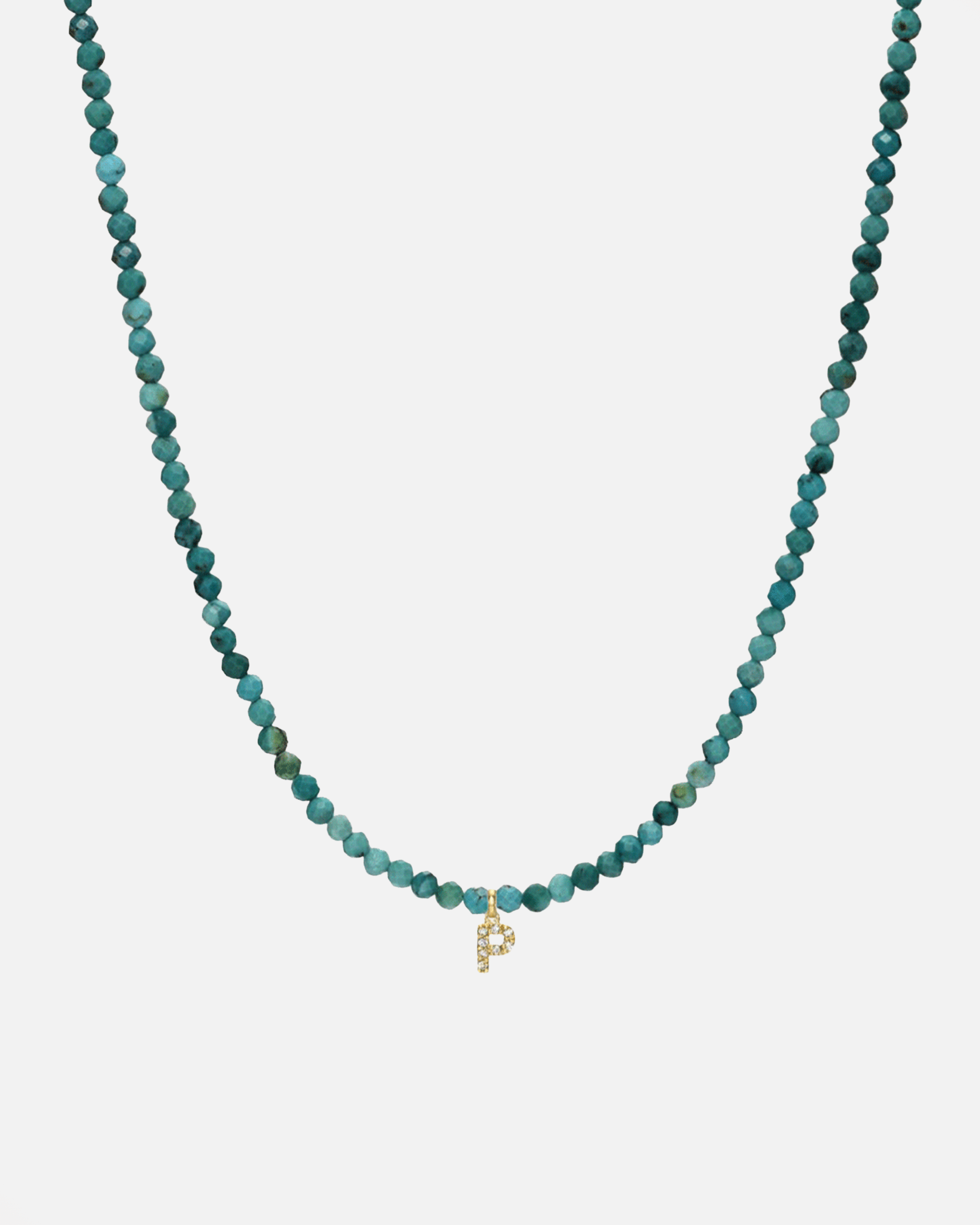 Turquoise Bead Necklace Personalized Zoe Lev Jewelry