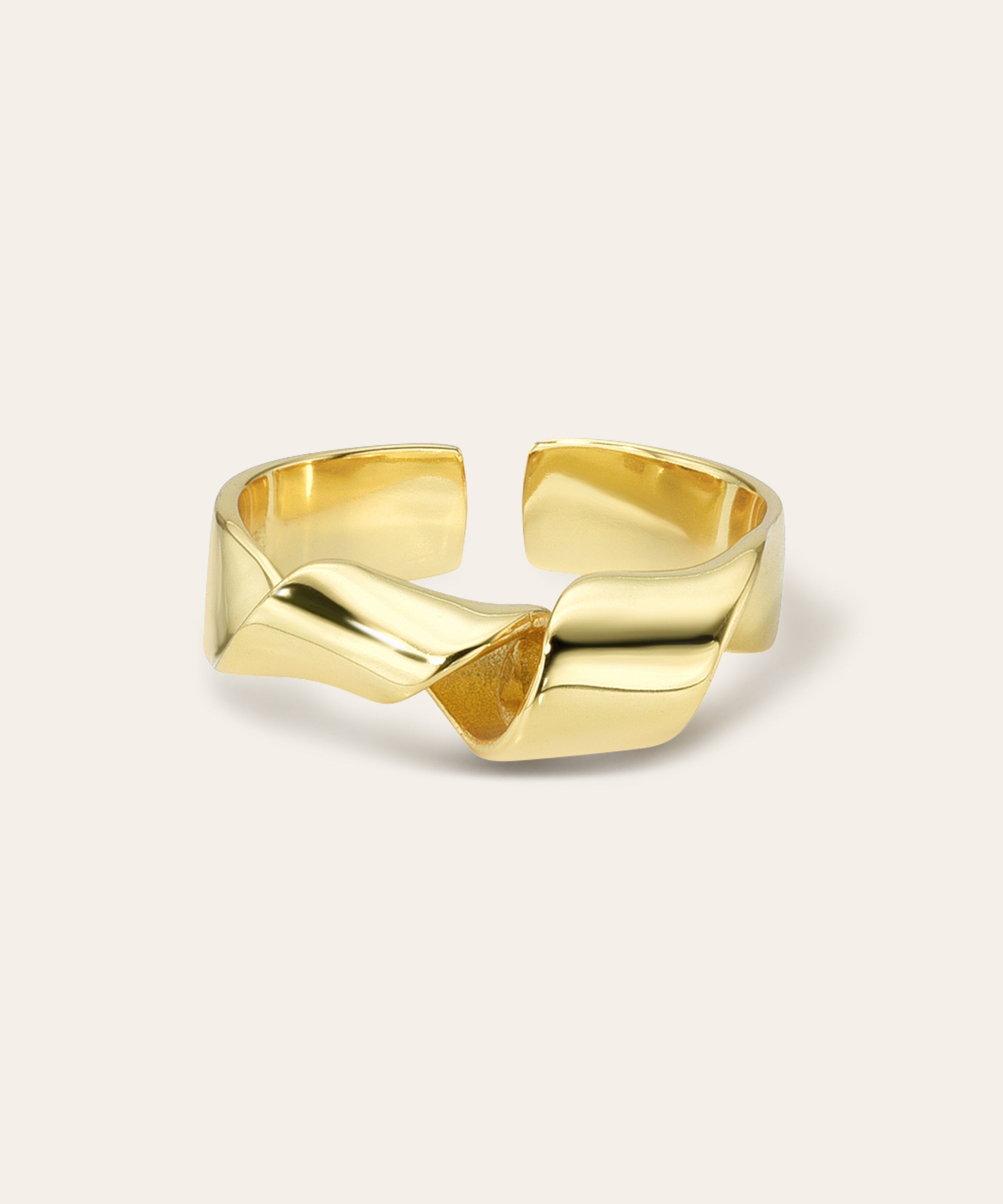 Twist Ring Vermeil Zoe Lev Jewelry