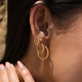 Large Braided Hoop Earrings Vermeil Zoe Lev Jewelry