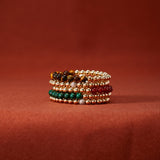 14k Gold 6mm Two-Tone Split Beaded Bracelet Bead Bracelets Zoe Lev Jewelry