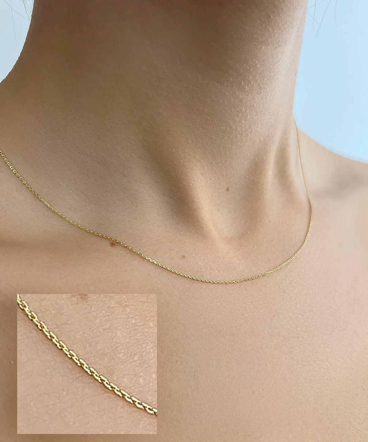 Cable Link Chain - 16"-18" SAMPLE SALE Zoe Lev Jewelry