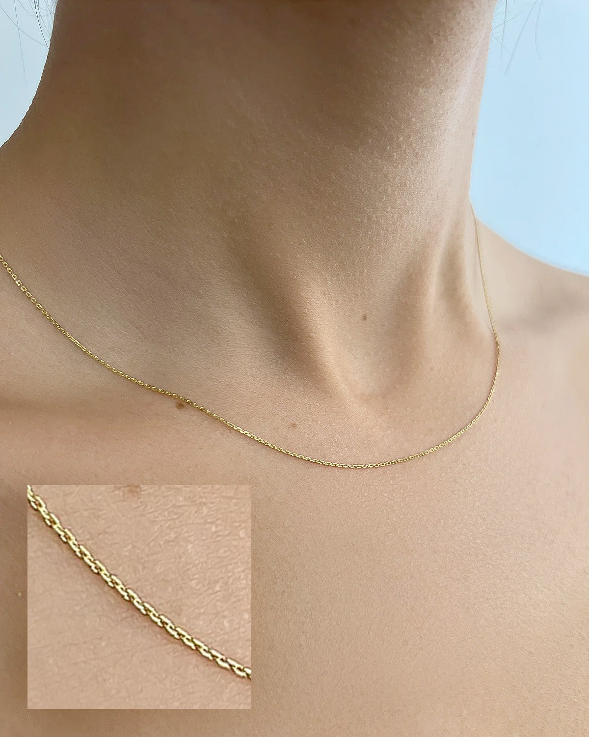 Cable Link Chain - 16"-18" SAMPLE SALE Zoe Lev Jewelry