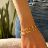 Small Open Link Chain Bracelet Vermeil Zoe Lev Jewelry