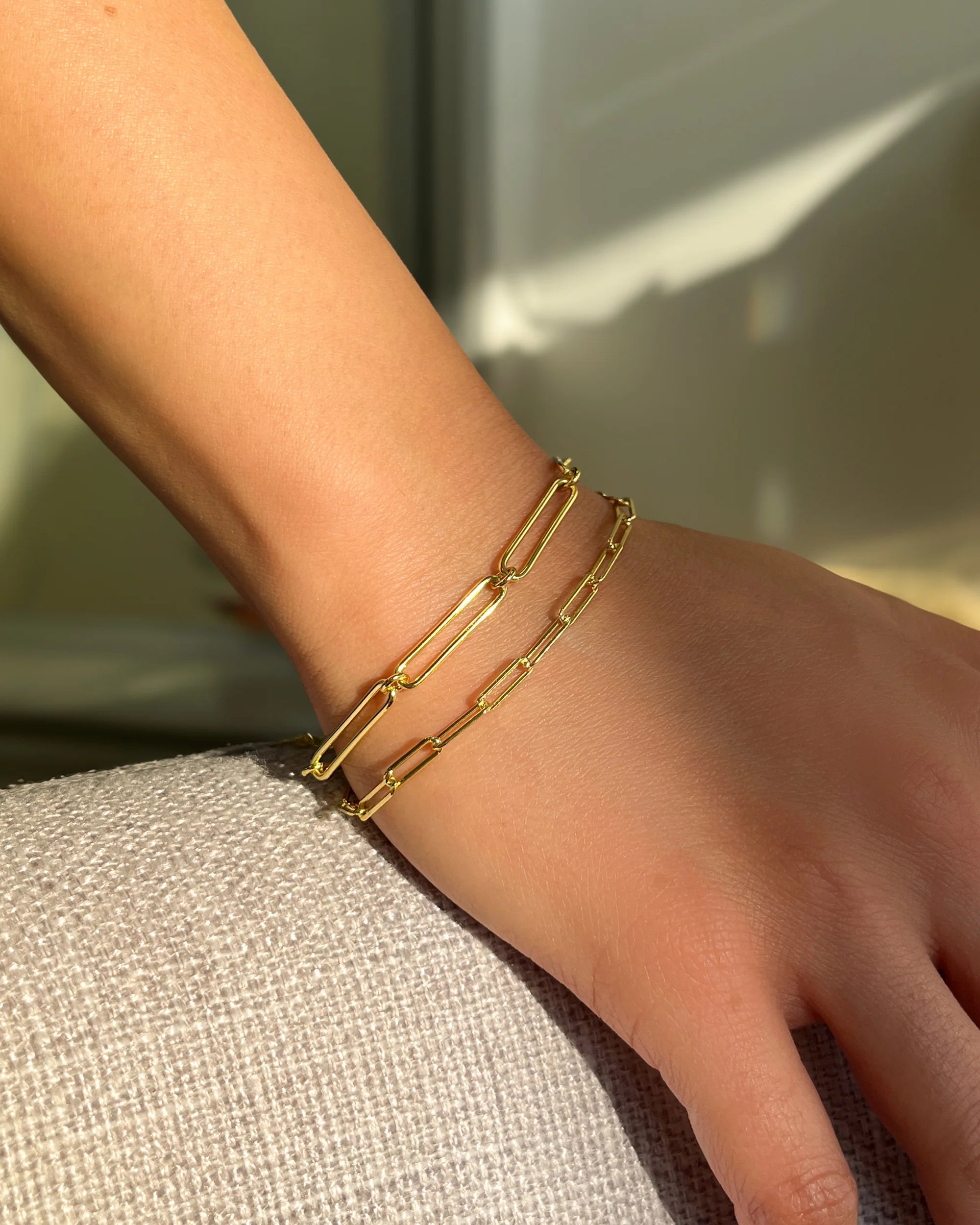 Small Open Link Chain Bracelet Vermeil Zoe Lev Jewelry